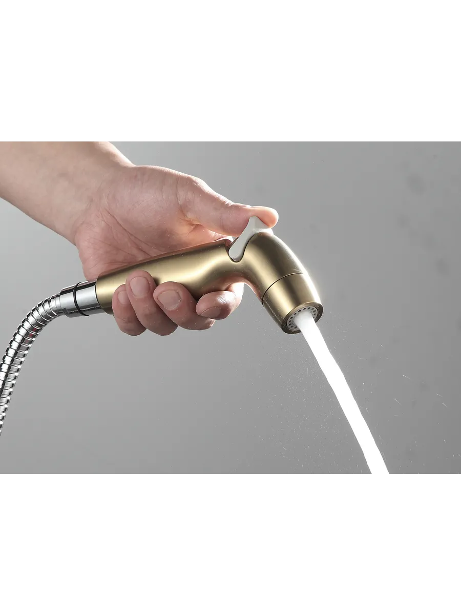 Гигиеническая лейка Gappo G37-3 золотой сатин