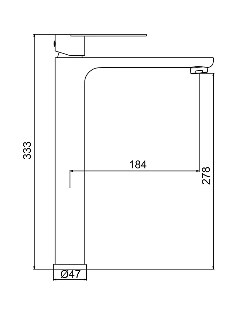 Высокий смеситель для раковины Frap H806-6 F10806-26 черный