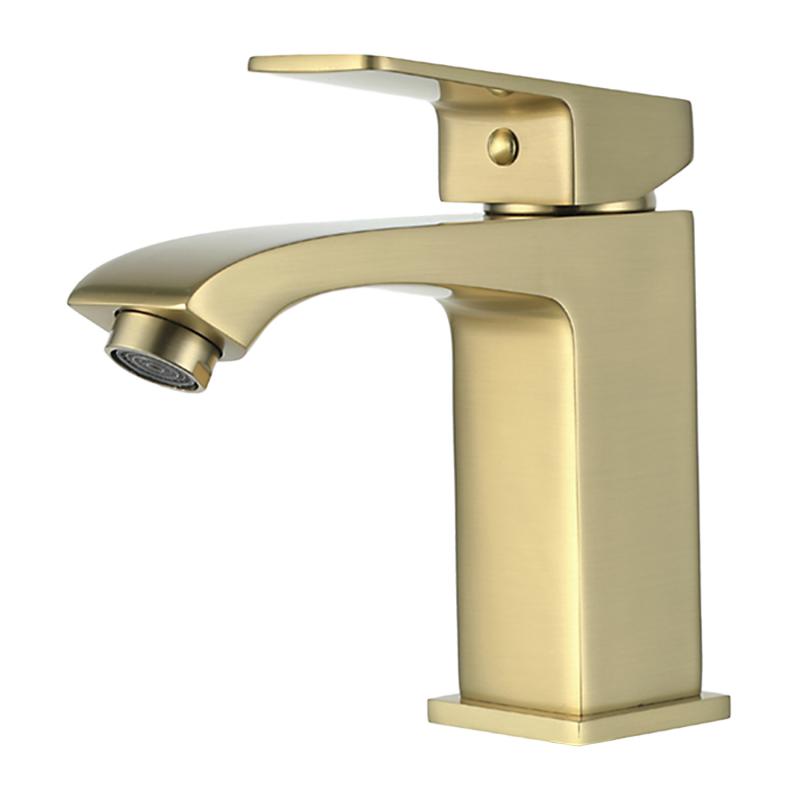 Смеситель для раковины Frap H76-3 F1076-3 золотой сатин