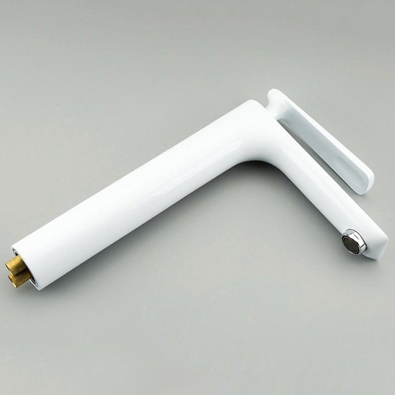 Высокий смеситель для раковины Frap H52 F1052-54 белый-хром