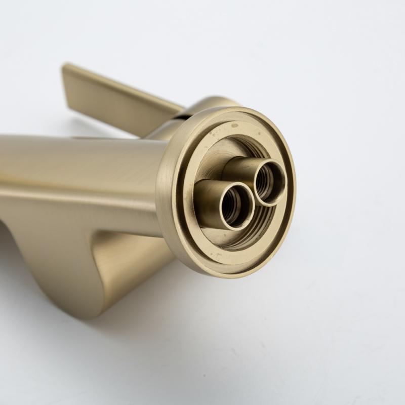 Смеситель для раковины Frap H88-3 F1088-3 золотой сатин