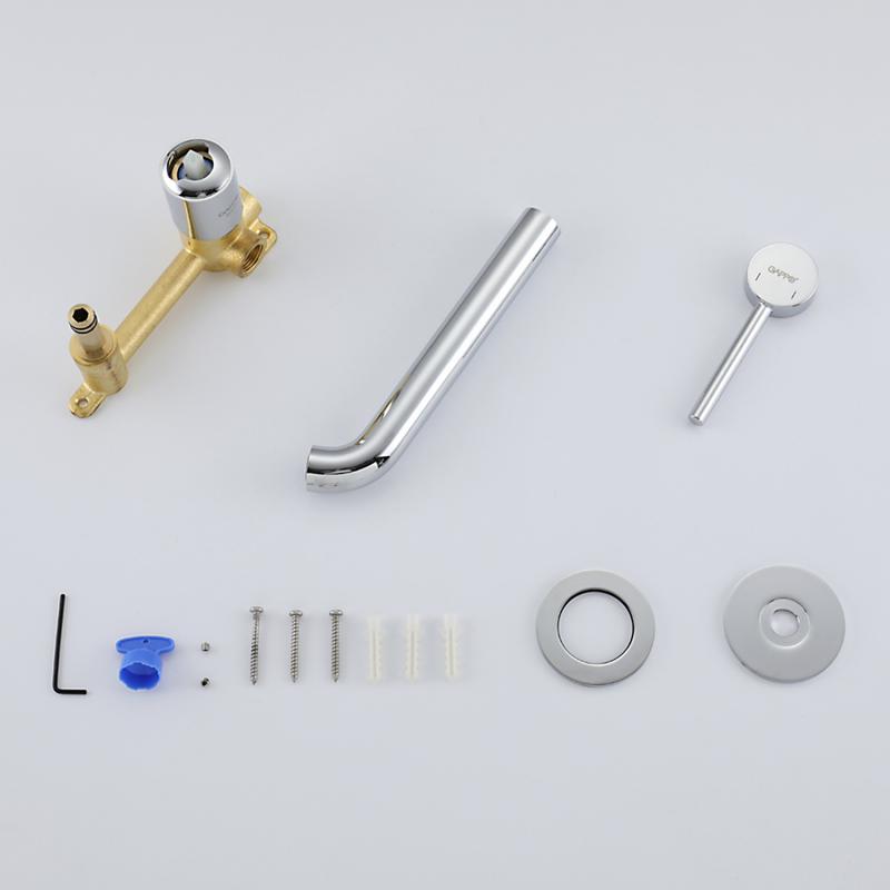 Встраиваемый смеситель для раковины Gappo G06 G1206 хром