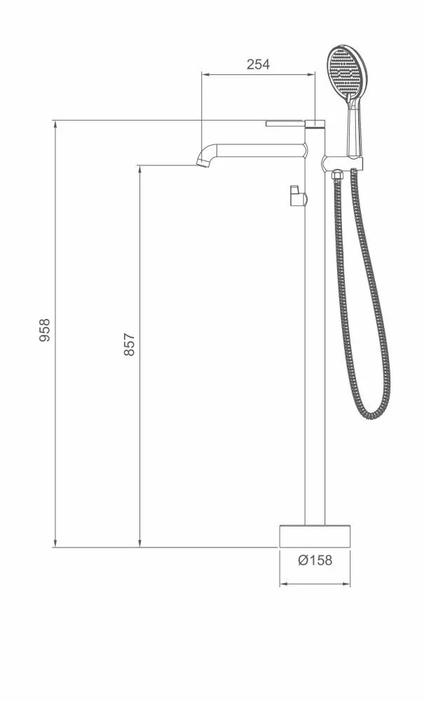 Напольный смеситель Gappo G06 G3006 хром