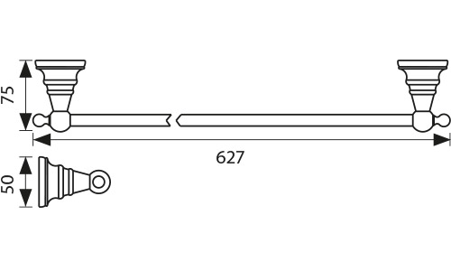 Полотенцедержатель Kaiser KH-4207 бронза