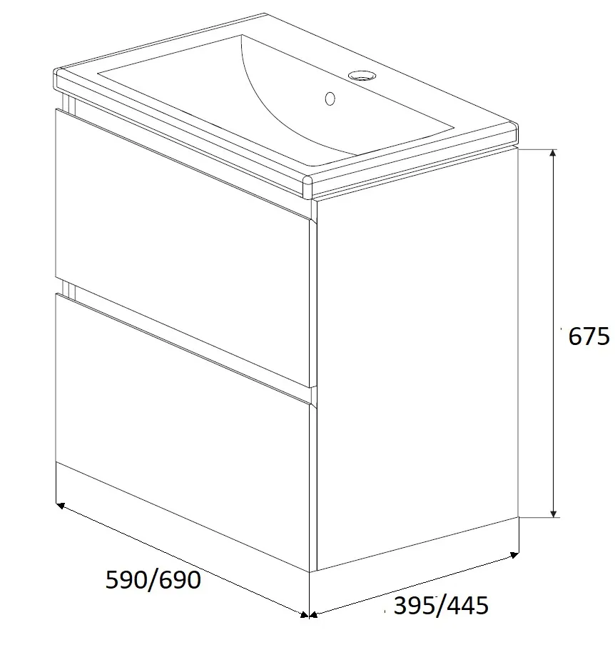 Тумба 1Marka New Aris 70П 2я. Дуб Сонома