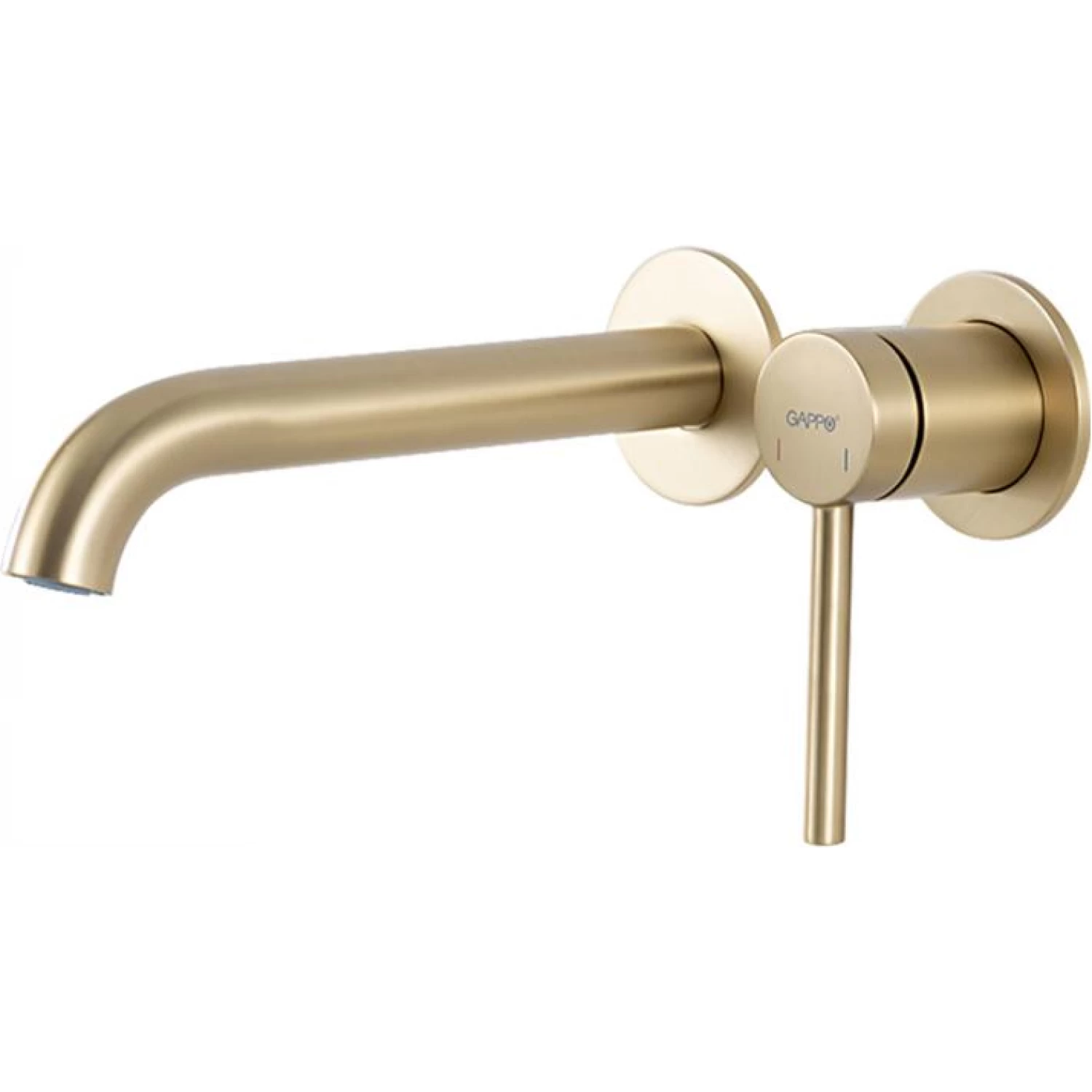 Встраиваемый смеситель для раковины Gappo G06-3 G1206-3 золотой сатин