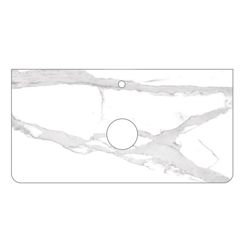 Столешница керамогранит Sole Tesla 80 Callacatta белый мрамор