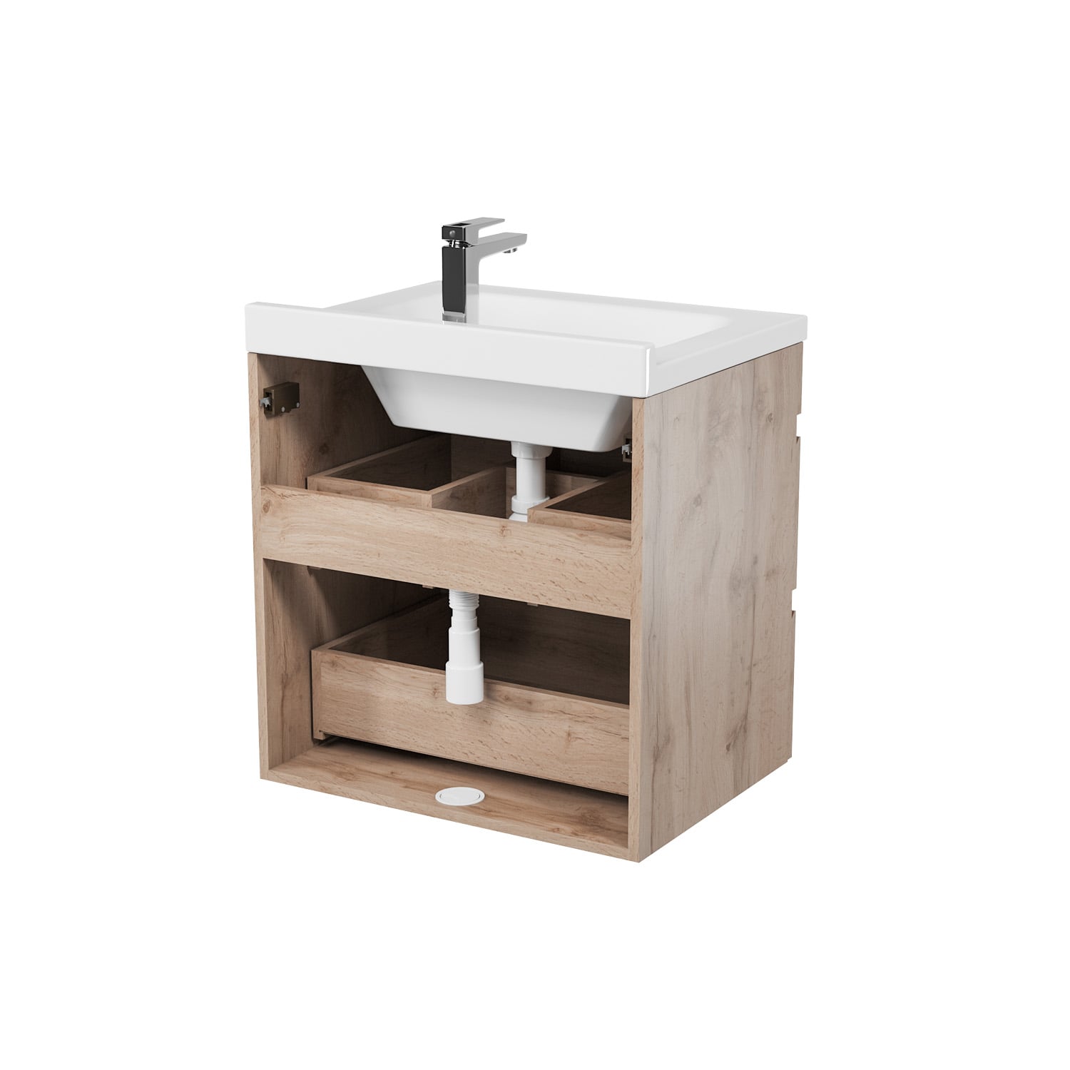 Подвесная тумба Nova Karelia 60 дуб харбор золотой (Simple 60)