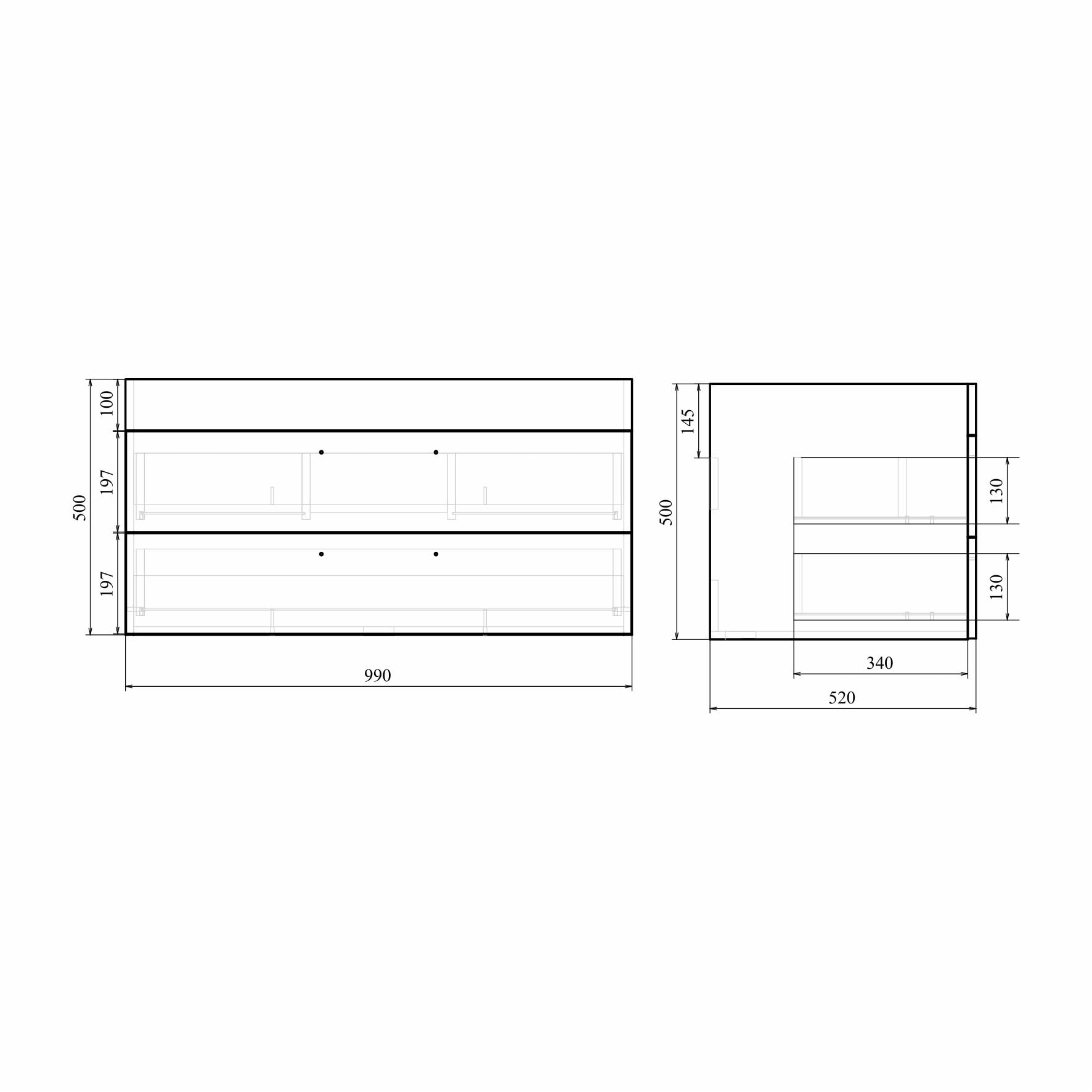 Подвесная тумба Мирсант Мальта 100 дуб белый