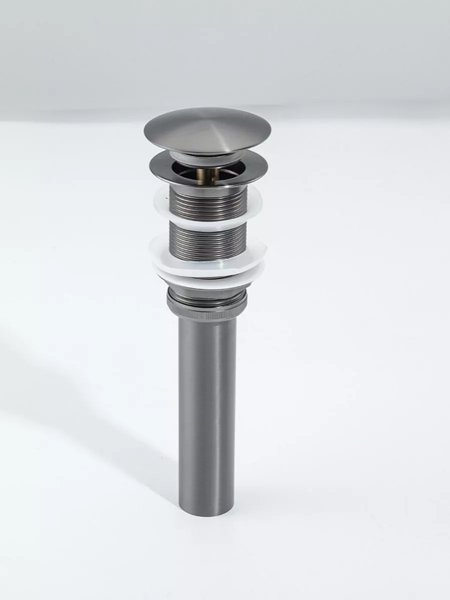 Накладная раковина D40 с донным клапаном Gappo GX101-9 оружейная сталь