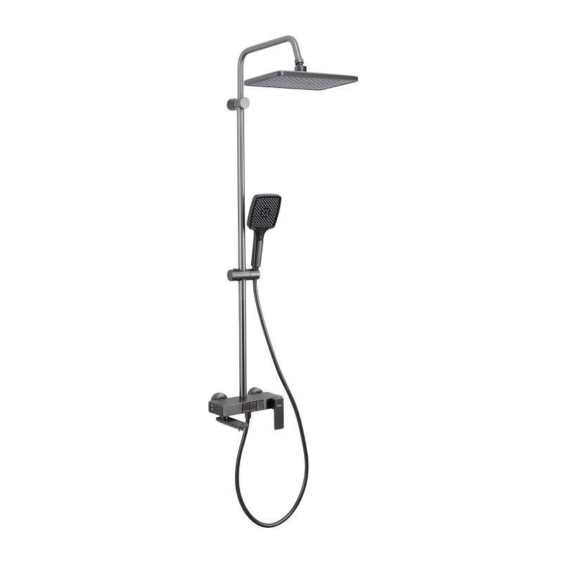 Душевая система Frap H202-9 F24202-9 оружейная сталь