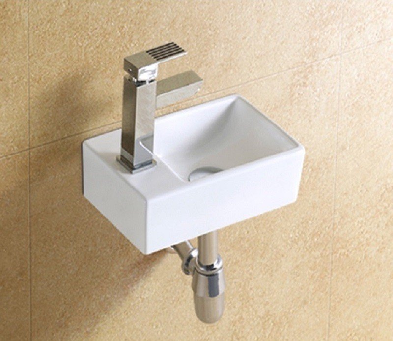 Подвесная/накладная раковина CeramaLux 29,5 N 9048GTR правая белая