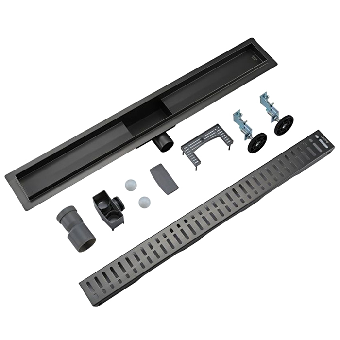 Душевой трап 60 см с комбинированным затвором Gappo G86007-39 оружейная сталь