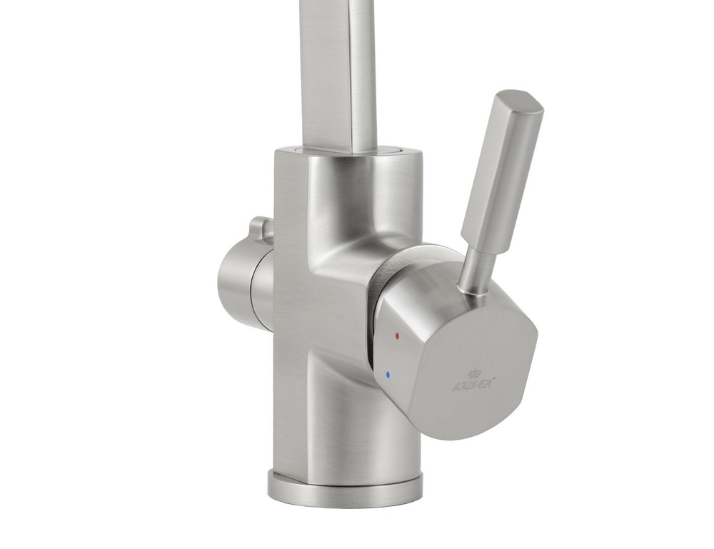 Смеситель для кухни с встроенным краном под питьевую воду Kaiser Decor 40144-5 Silver