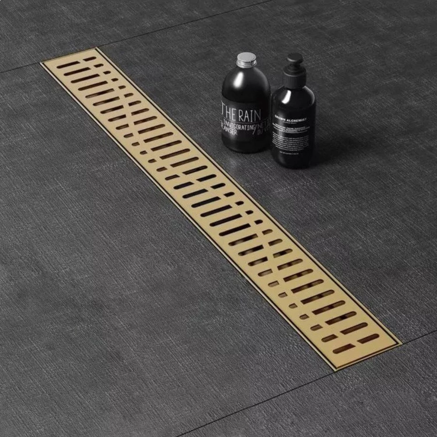 Душевой трап 60 см с комбинированным затвором Gappo G86007-33 золото