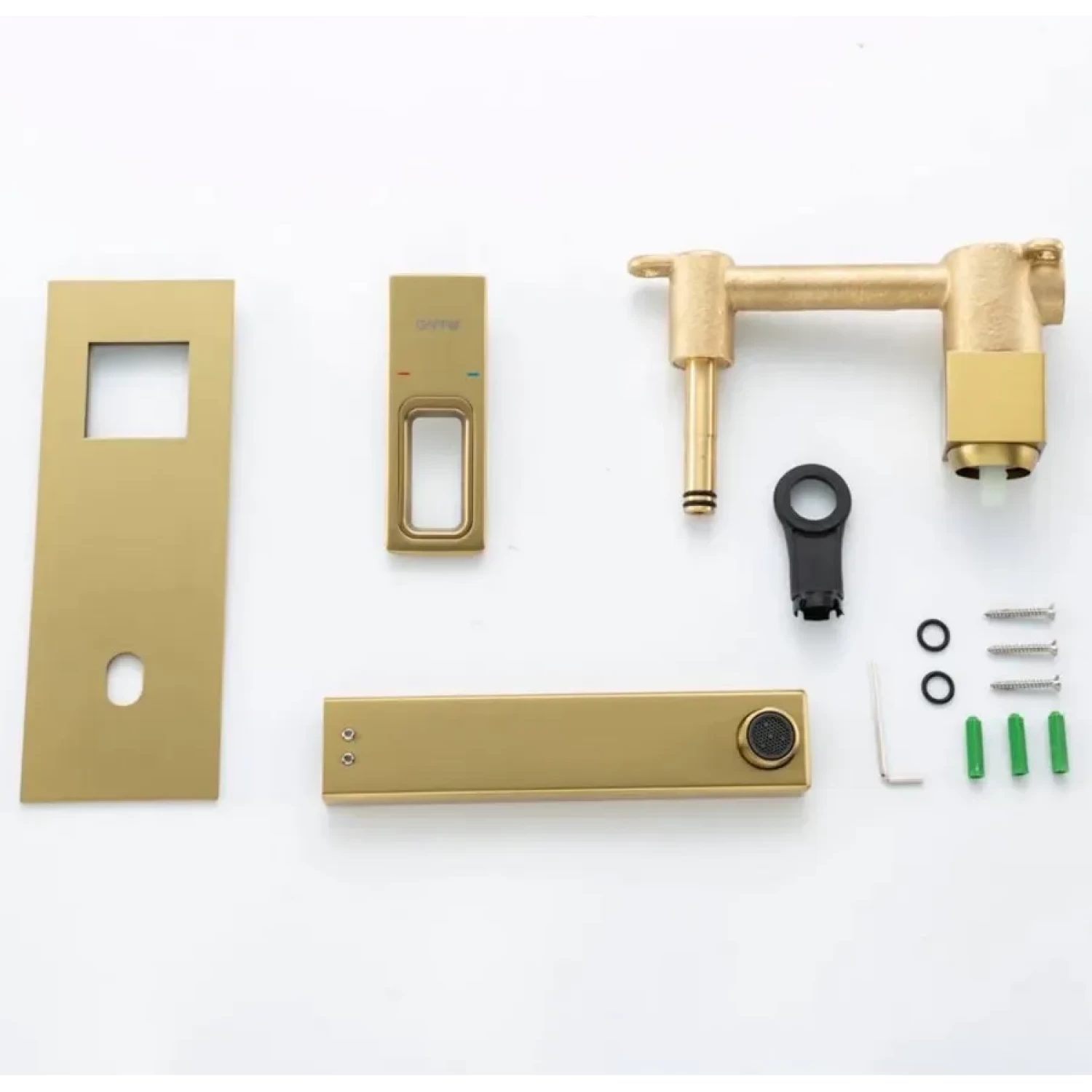 Встраиваемый смеситель для раковины Gappo G17-3 G1017-13 золотой сатин