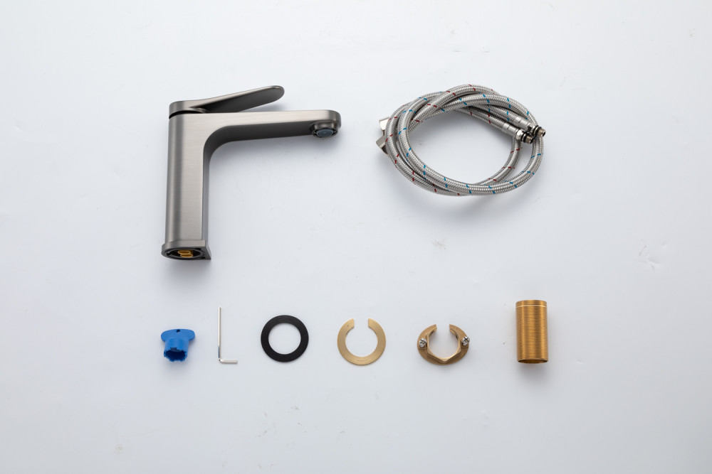 Смеситель для раковины Gappo G10-9 G1010-9 оружейная сталь