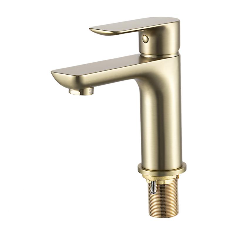 Смеситель для раковины Gappo G48-3 G1048-3 золотой сатин