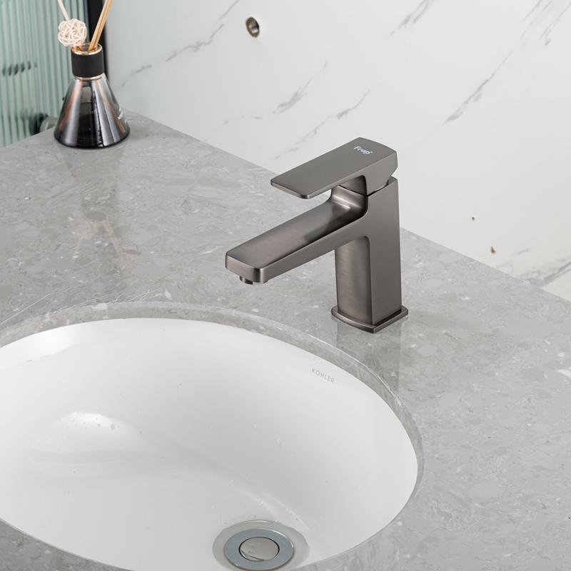 Смеситель для раковины Frap H90-9 F1090-9 оружейная сталь