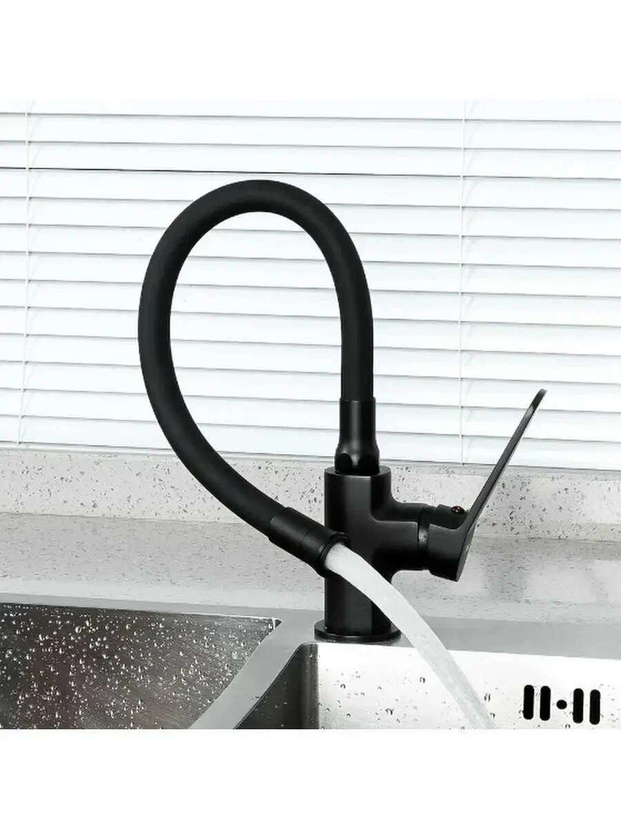 Смеситель для кухни с гибким гусаком H62 Frap F4462