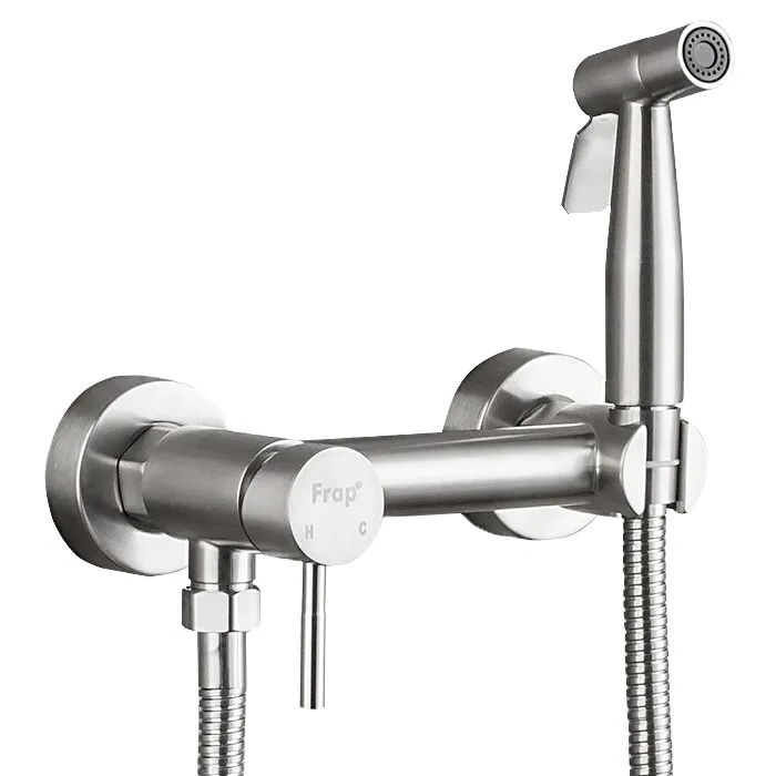 Смеситель с гигиеническим душем Frap F7503-5 сталь