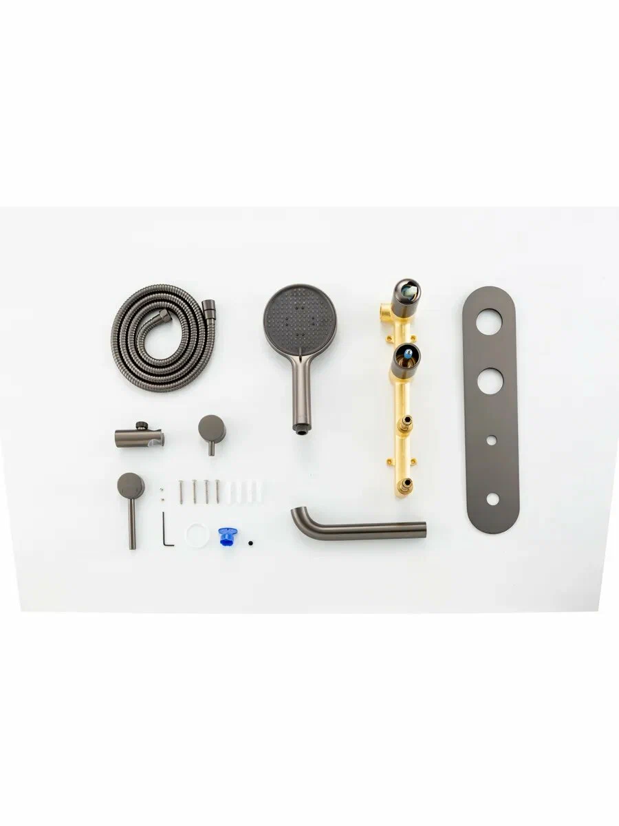 Смеситель для ванны встраиваемый Gappo G06-9 G3306-9 оружейная сталь