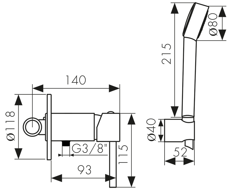 Смеситель скрытого монтажа с душем Kaiser Merkur 26317