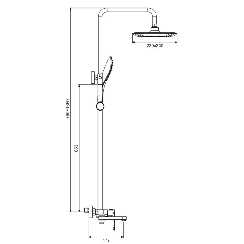 Душевая система Gappo Noar G2448 белый/хром
