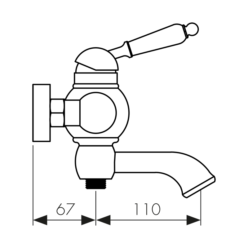 Смеситель для ванны Kaiser Wood 61022