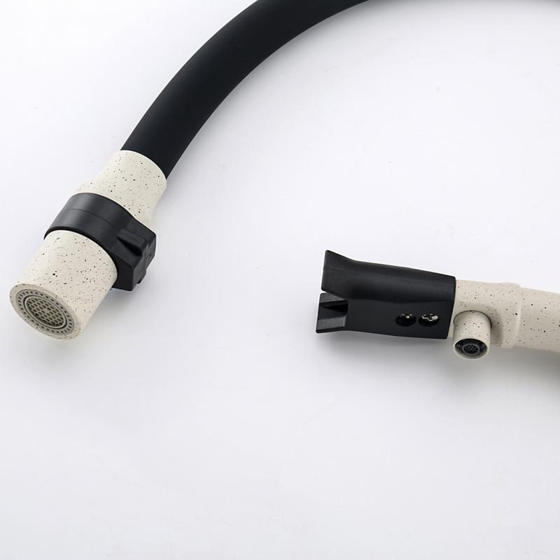 Смеситель для кухни с гибким изливом и фильтром Gappo G4398-81 песочный-черный