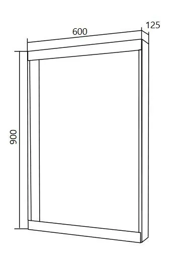Зеркало 1Marka Aris 60 Белый глянец