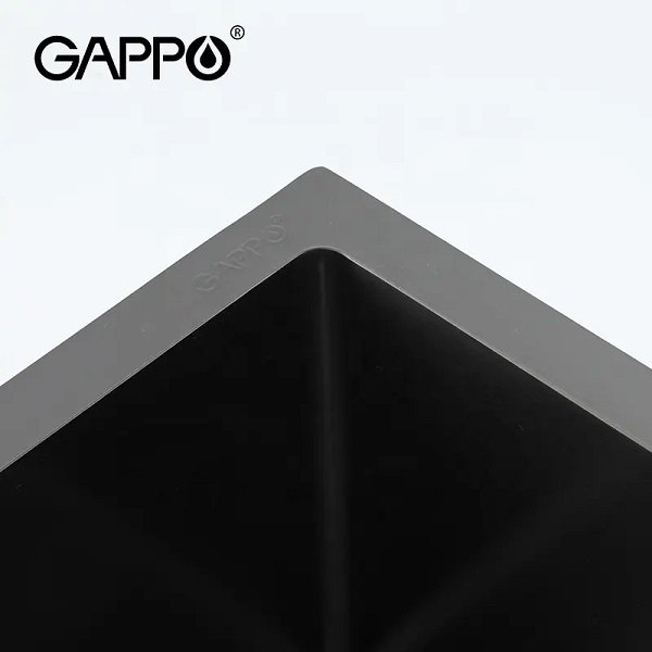 Мойка для кухни с коландером из нержавеющей стали Gappo GS5050-6 черная