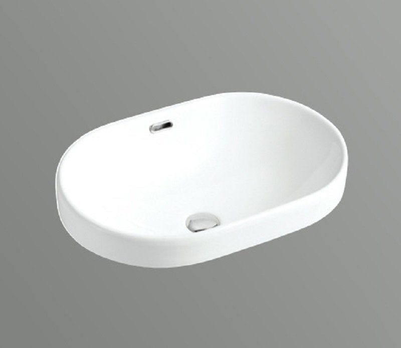 Полувстраиваемая раковина CeramaLux 60 N 5006C белая