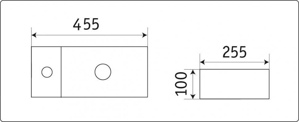 Полувстраиваемая раковина CeramaLux 45,5 N 9032C белая