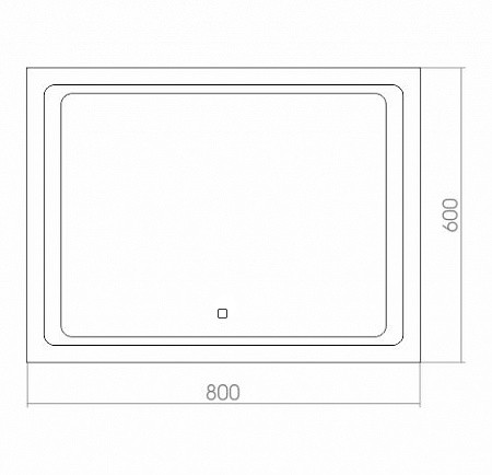 Зеркало с подсветкой Silver Mirrors Фортуна 80*60