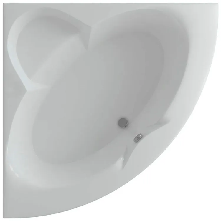 Акриловая ванна Aquatek Поларис-2 155*155, с вклеенным каркасом, фронтальным экраном, сифоном