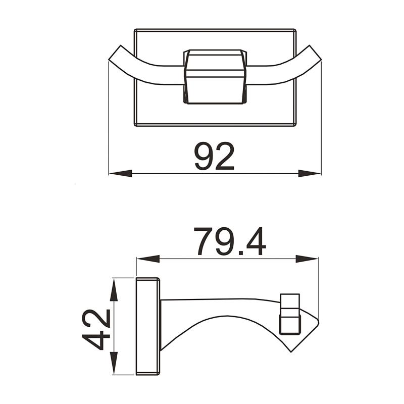 Крючок 2-й Gappo G07-3 G0705-23 золото