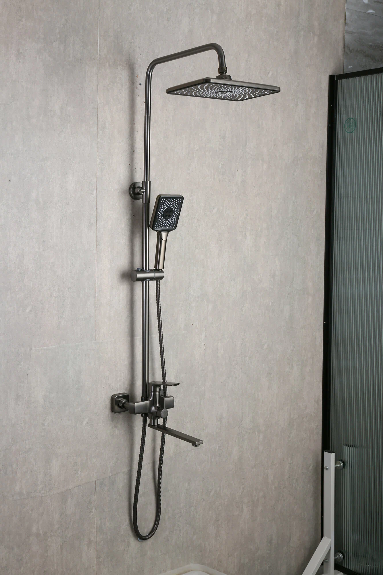 Душевая система Frap H71-9 F2471-9 оружейная сталь