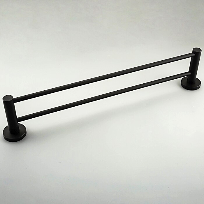 Черный двойной полотенцедержатель Frap F30209