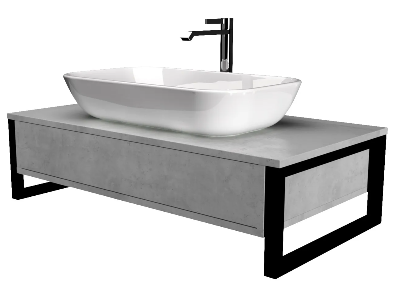 Тумба 1Marka Grunge Loft 80П 1в.я Бетон светлый