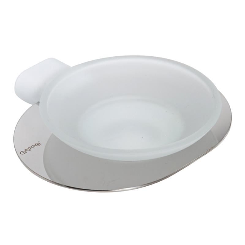 Мыльница Gappo G309-8 G30902-8 белый-хром