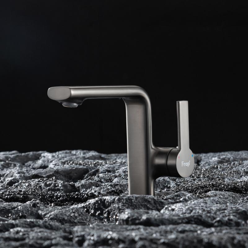 Смеситель для раковины Frap H88-9 F1088-9 оружейная сталь