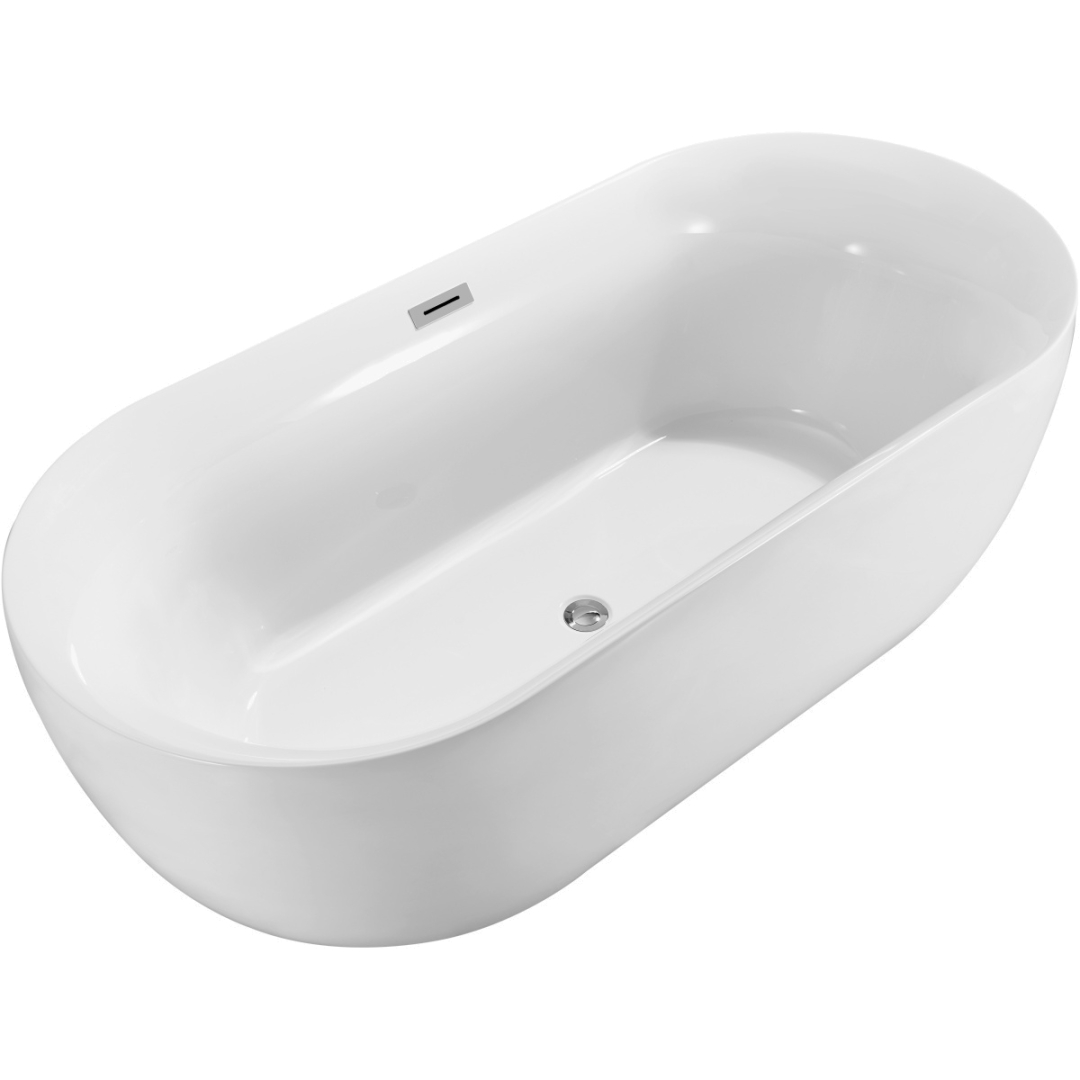 Отдельностоящая акриловая ванна Aquatek Афина 170*78 AQ-44778, с сливом-переливом и ножками