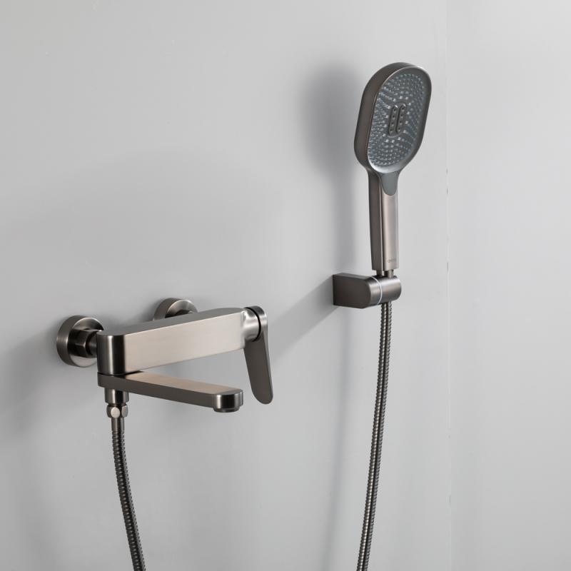 Смеситель для ванны Gappo G10-9 G3210-9 оружейная сталь