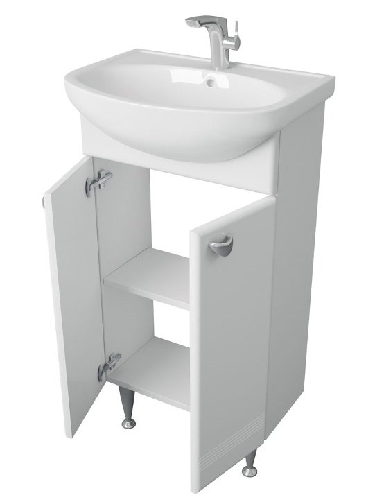 Тумба 1Marka Story 45Н 2д. Белый глянец