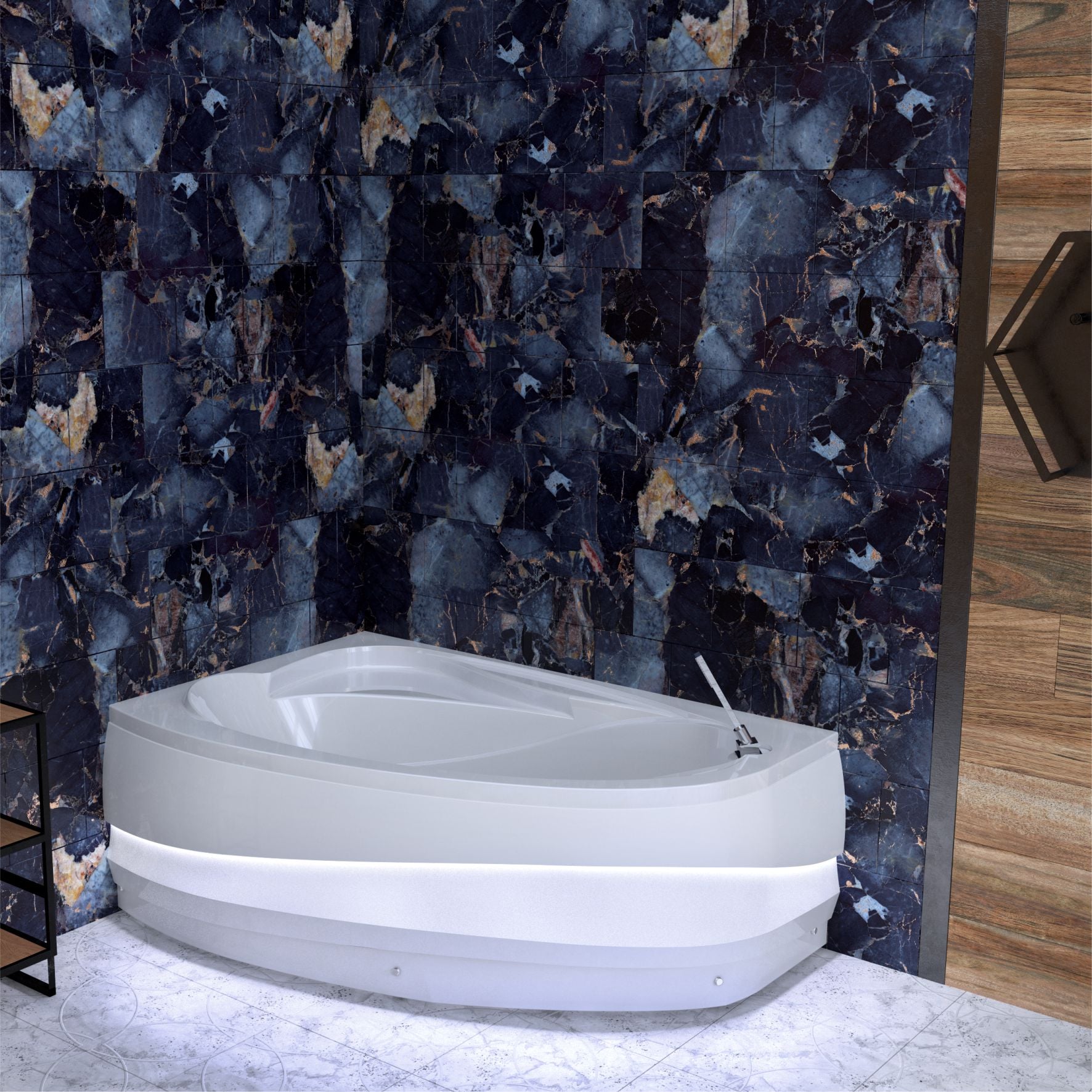 Акриловая ванна Sole Pandora 165*110 левая