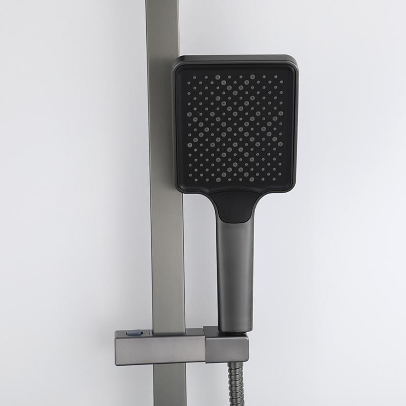 Душевая система Frap H76-9 F2476-9 оружейная сталь