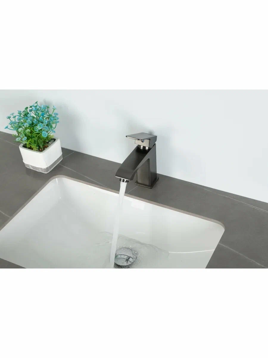 Смеситель для раковины Frap H76-9 F1076-9 оружейная сталь