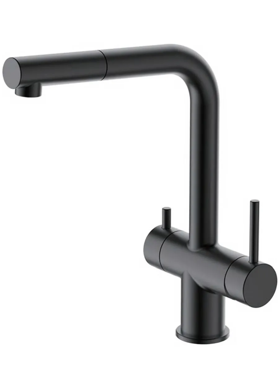 Вытяжной смеситель для кухни с фильтром Gappo G97 G4397-76 черный