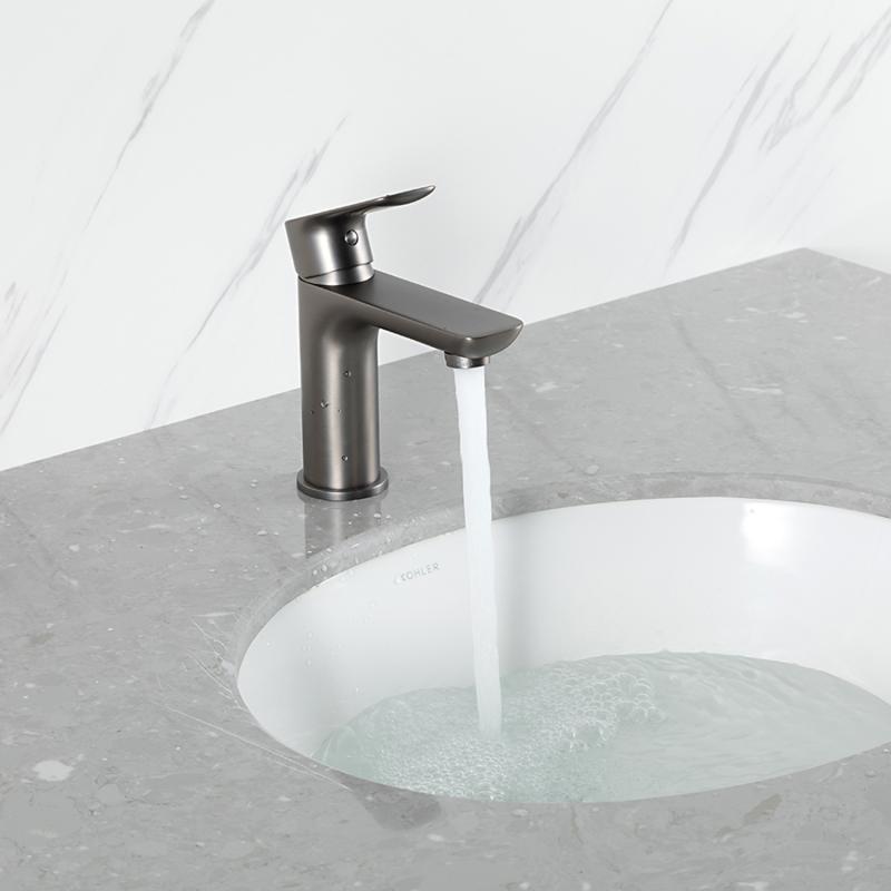 Смеситель для раковины Gappo G48-9 G1048-9 оружейная сталь